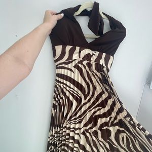 Betsy & Adam Brown Silk Dress